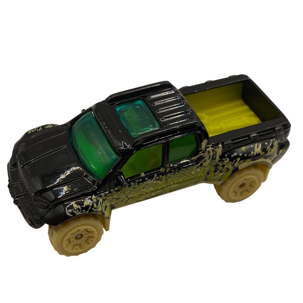 Matchbox Badlander MB732 Black Green Snakeskin 2007‎ Mattel Diecast Pickup Truck